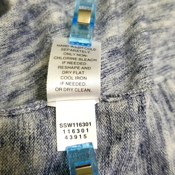 Pure Jill Blue Tunic Length Sweater Size S EUC - Picture 6 of 6